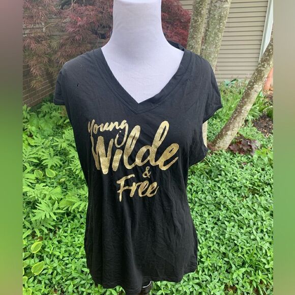 Ellie Wilde Black Top with Tie Back size 2XL - Picture 1 of 5